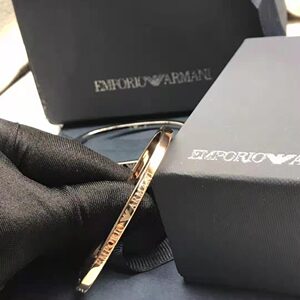 正品armani情侣手链一对男女简约18k玫瑰金阿玛尼手镯生日礼物