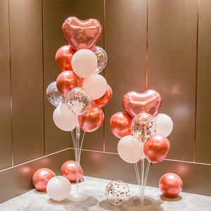 气球装饰场景布置商场开业婚宴桌飘立柱生日派对汽球氛围周年地飘