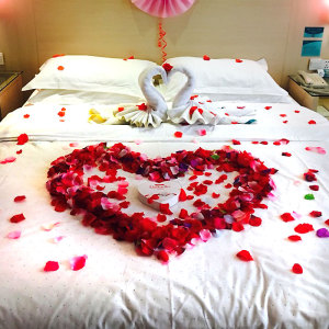 七夕情人节求婚表白浪漫场景布置宾馆房间装饰道具创意玫瑰花瓣