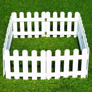 嘉乐福圣诞节装饰品圣诞树栅栏围栏篱笆圆木栅栏白色木头篱笆摆件