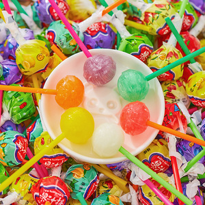 棒棒糖水果味桶装网红花束糖果袋装喜糖散装小零食儿童圣诞节礼物