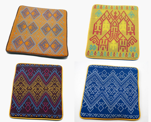 海南黎潮天涯风情原创设计黎族传统大力神纹样纯手工黎锦鼠标垫