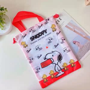 小学生餐垫收纳袋卡通可爱束口袋手拎袋双子星儿童手提袋库洛米