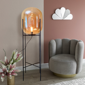 远芬北欧大气玻璃灯罩落地灯创意设计师复古工业风现代轻奢餐厅灯