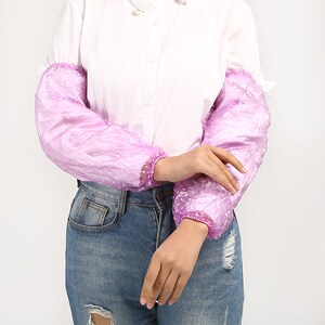 硅胶防水袖套2021新款简约男女士工作加厚防脏橡胶皮劳保手臂护袖