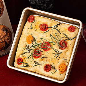 美国sol正方形不沾烤盘6 7 8寸古早披萨蛋糕饼干烤肉家用烘焙模具