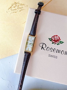 rosemont罗斯蒙特玫瑰手表小众时尚轻奢细表带方形防水石英女表