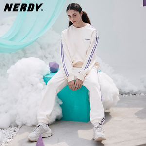 nerdy21年秋冬季新款经典串标男友风运动卫衣流行长袖外套情侣款