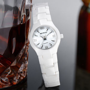 耐尔斯顿nersd正品牌手表女士休闲商务女表韩版时尚潮流白色陶瓷