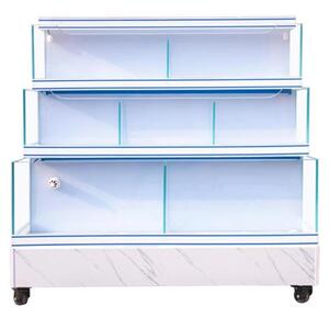 烤鱼店海鲜池鱼类一体玻璃鱼缸制热螃蟹展示柜海鲜市场定做恒温卖