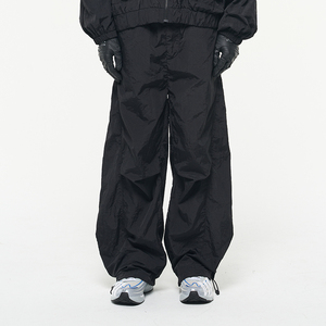 美式高街机能vibe微喇裤子压胶侧拉链轻薄尼龙运动裤长裤181人付款