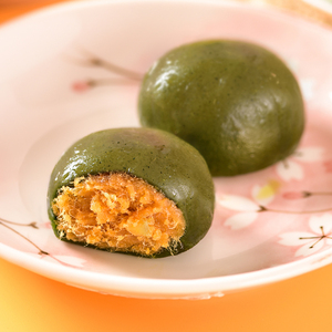 乔家栅青团即食新鲜纯手工咸蛋黄肉松青团豆沙芒果上海艾草糯米团