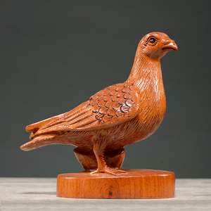 花梨木雕鸽子摆件实木质雕刻动物家居电视柜酒柜装饰红木工艺品