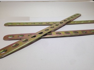 钢条带孔固定扁铁带孔有孔一字型铁板固定直片平角木板连接件铁片