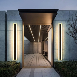 户外壁灯防水线条灯别墅外墙庭院灯室外大门口墙柱子极简长条壁灯