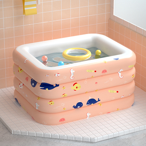 bestway宝宝游泳池婴儿家用可折叠加厚洗澡桶儿童室内充气游泳池