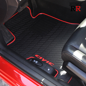 适用于06-19款本田思域专用乳胶汽车加厚脚垫八代九代橡胶厚地垫