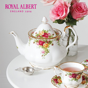 RoyalAlbert皇家阿尔伯特 老镇玫瑰系列骨瓷咖啡壶英式下午茶壶