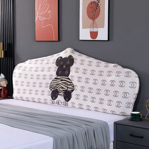潮牌维尼熊 时尚网红床头罩套不规则欧式软包弧形状布艺床头通用