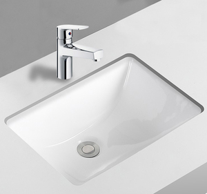 法恩莎台盆洗脸洗手盆嵌入式家用陶瓷盆台下面盆卫生间方形fp4606