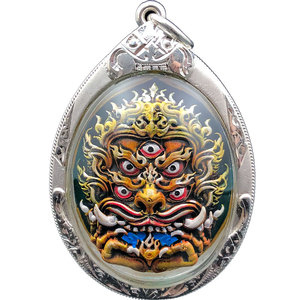 泰国佛牌c古巴博洋正品恭请2556法会限量描彩五眼四耳神猴正牌挂