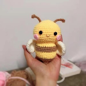 迷你小动物玩偶手工diy材料包毛线编织自制钩针娃娃挂件可爱装饰