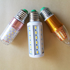 LED节能灯泡尖泡玉米灯泡e意大螺口欧式吊灯吸顶灯暖黄光白光灯泡