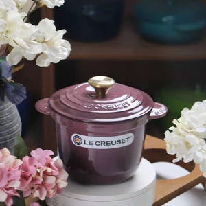 法国lc无花果色养生锅18cm饭釜锅铸铁珐琅锅家用煲汤锅煮粥锅炖锅