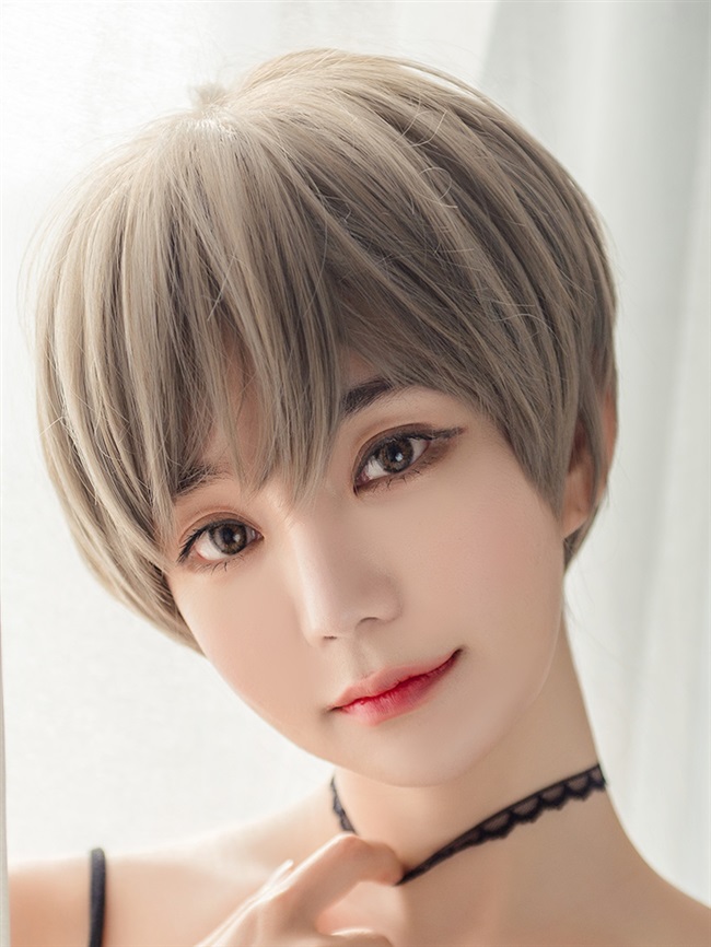 假发女短发圆脸超a造型女孩发型韩国酷帅气中性自然少女全头套