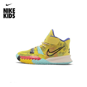 Nike耐克凯里欧文儿童篮球鞋魔术贴透气舒适高帮男女童实战运动鞋
