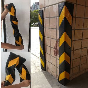 地下车库反光橡胶护墙角条防撞条柱子警示护角直圆包角物流防撞块