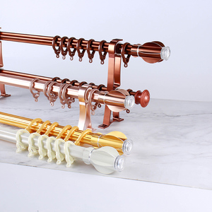 金玥罗马杆窗帘杆特厚铝合金白色单杆双杆侧装顶装非免打孔挂钩式