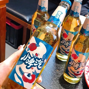 雪花小啤汽 玫瑰荔枝味碳酸饮料500ml*12瓶装整箱 雪花小脾气啤酒