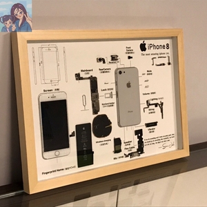 tb7364159淘宝手机拆解相框装裱成品苹果4手机拆机标本iphone4s分解