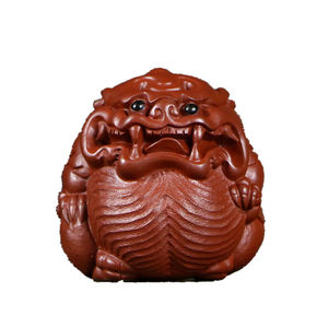 精品紫砂望天吼貔貅高端茶宠摆件名家高水波正品纯手工可养茶玩