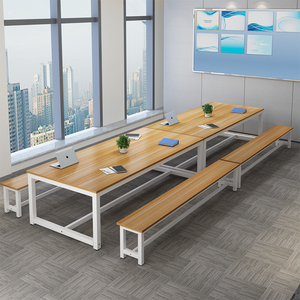 会议桌长桌简约现代工作台长方形简易办公桌培训接待洽谈桌椅组合