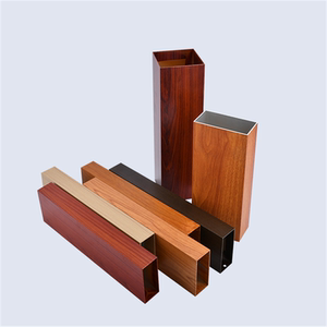 定制木纹铝合金方管隔断背景墙门头装饰防火防腐蚀铝材