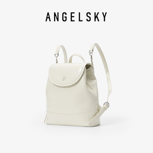 ANGELSKY双肩包女设计感小众新款夏季包包时尚可爱甜酷白色黑色