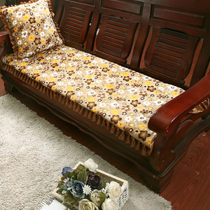 单人座实木沙发垫防滑加厚