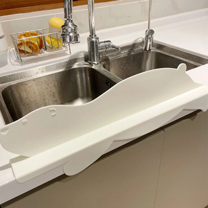 厨房洗碗水池防溅水神器水槽挡水板台面洗菜盆防水挡板隔水挡油板