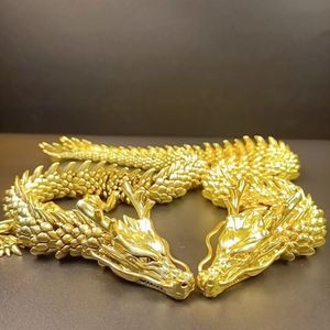 黄铜龙中国龙会动的3D活体可活动神龙摆件纯铜五爪金龙青龙手把件