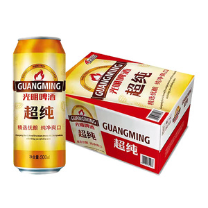 光明超纯啤酒整箱500ml*24听原三得利啤酒易拉罐啤酒整箱清仓特价