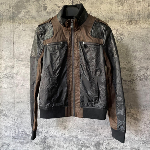 现货diesel black gold黑金女士皮衣夹克外套短机车秋冬立领朋克