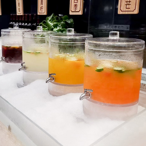 自助茶歇饮料桶可乐水果柠檬水容器专用商用pc啤酒鼎果汁罐带龙头