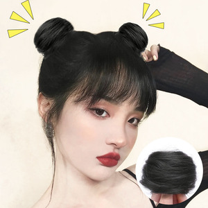 双丸子头真发发圈神器汉服假发女古风发饰假发包蓬松懒人盘发器