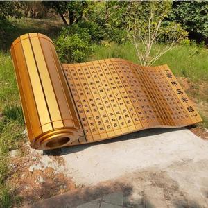 法制题材雕塑 卷轴 法制三字经 不锈钢厂家 大型公园广场摆件展品