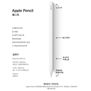 Apple Pencil 二代苹果手写笔2代国行正品一代iPad平板倾斜压感