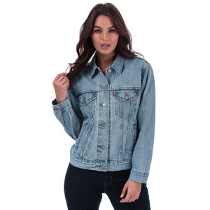 levis李维斯女装前男友风宽松款刺绣牛仔夹克外套