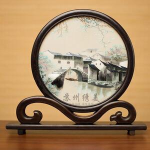 苏州刺绣工艺品小摆件