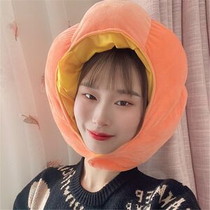 可爱软萌少女心无敌灏克同款南瓜头套万圣节派对集体照搞怪帽子潮